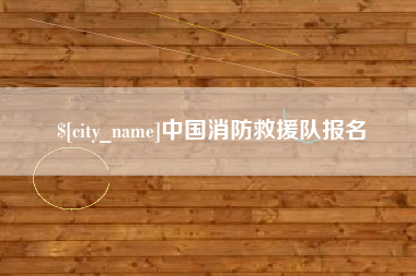 河池中国消防救援队报名