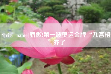 河池骄傲!第一波奥运金牌“九宫格”齐了