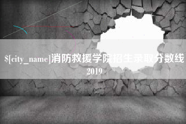 河池消防救援学院招生录取分数线2019