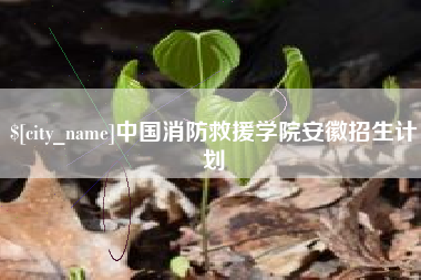 河池中国消防救援学院安徽招生计划