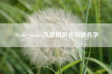 河池九宫格游戏叫啥名字
