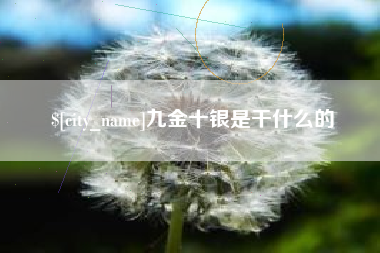 河池九金十银是干什么的