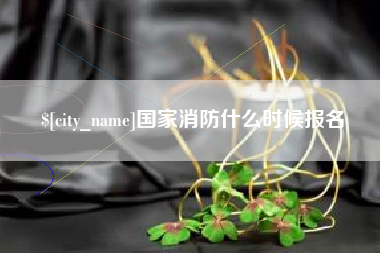 河池国家消防什么时候报名