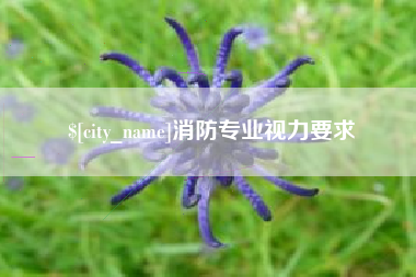 河池消防专业视力要求