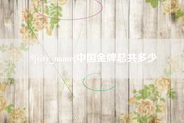 河池中国金牌总共多少