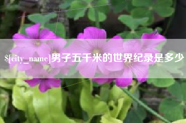 河池男子五千米的世界纪录是多少