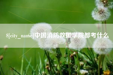 河池中国消防救援学院都考什么