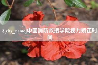 河池中国消防救援学院视力矫正时间
