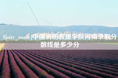 河池中国消防救援学院河南录取分数线是多少分