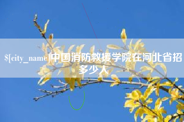 河池中国消防救援学院在河北省招多少人