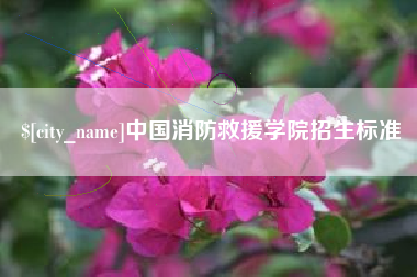 河池中国消防救援学院招生标准