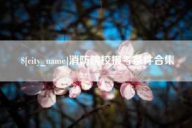 河池消防院校报考条件合集